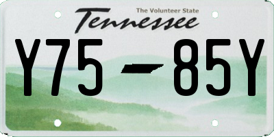 TN license plate Y7585Y