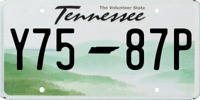 TN license plate Y7587P