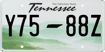 TN license plate Y7588Z