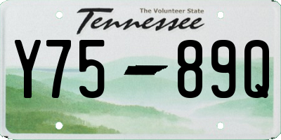 TN license plate Y7589Q