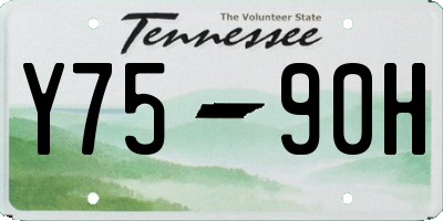 TN license plate Y7590H