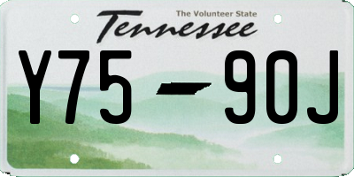 TN license plate Y7590J