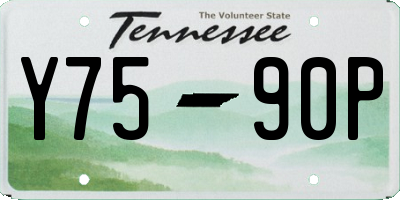 TN license plate Y7590P