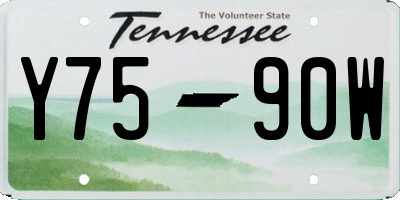 TN license plate Y7590W