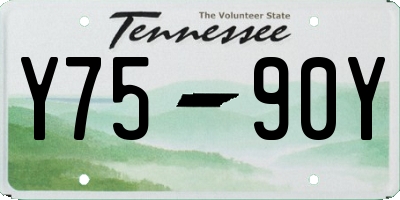 TN license plate Y7590Y