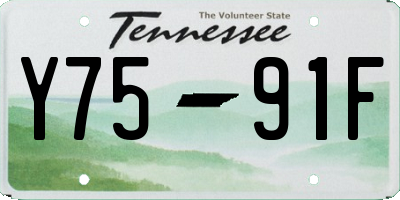 TN license plate Y7591F