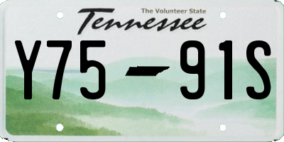 TN license plate Y7591S