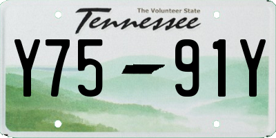 TN license plate Y7591Y