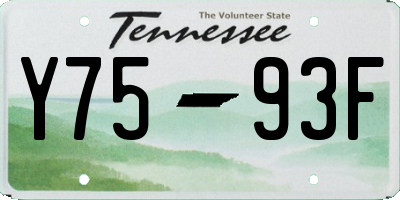 TN license plate Y7593F