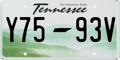 TN license plate Y7593V