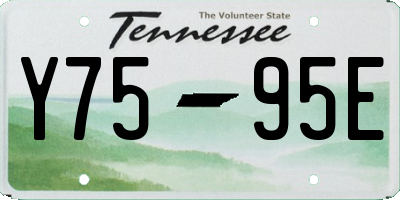 TN license plate Y7595E