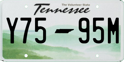 TN license plate Y7595M