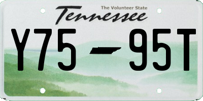 TN license plate Y7595T