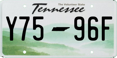 TN license plate Y7596F