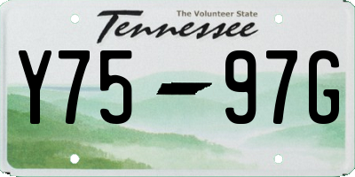 TN license plate Y7597G