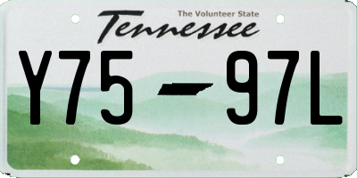TN license plate Y7597L