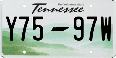 TN license plate Y7597W