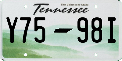 TN license plate Y7598I
