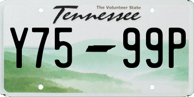 TN license plate Y7599P