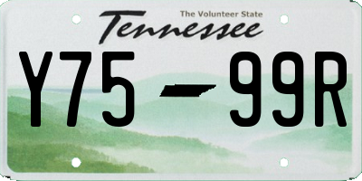 TN license plate Y7599R