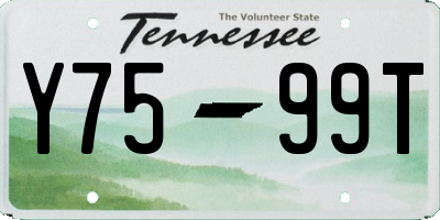 TN license plate Y7599T