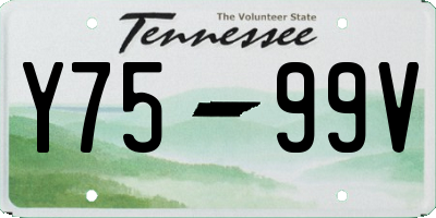 TN license plate Y7599V