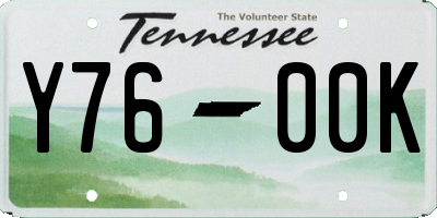 TN license plate Y7600K