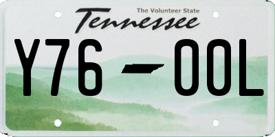 TN license plate Y7600L