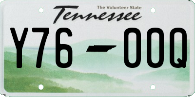 TN license plate Y7600Q