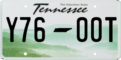 TN license plate Y7600T