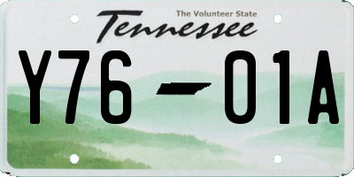 TN license plate Y7601A