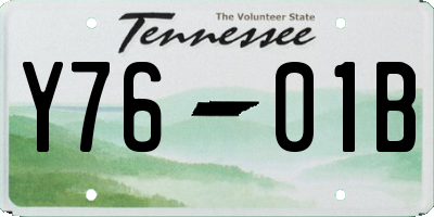 TN license plate Y7601B