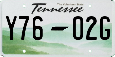 TN license plate Y7602G