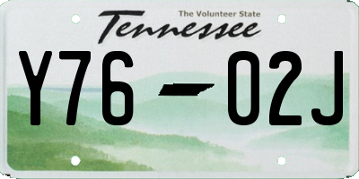 TN license plate Y7602J