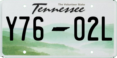 TN license plate Y7602L