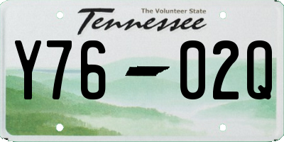 TN license plate Y7602Q