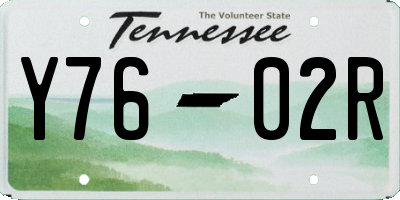 TN license plate Y7602R