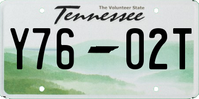 TN license plate Y7602T