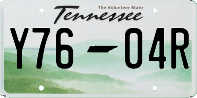 TN license plate Y7604R