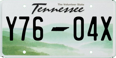 TN license plate Y7604X