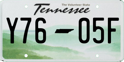 TN license plate Y7605F