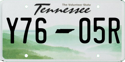 TN license plate Y7605R