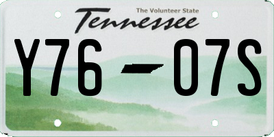 TN license plate Y7607S