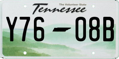 TN license plate Y7608B