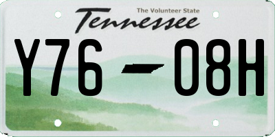 TN license plate Y7608H