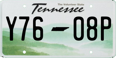 TN license plate Y7608P