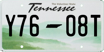 TN license plate Y7608T