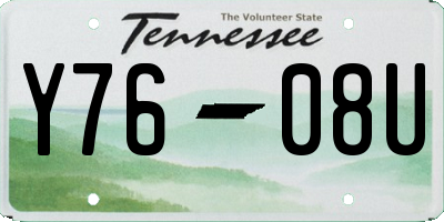TN license plate Y7608U