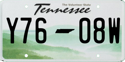TN license plate Y7608W