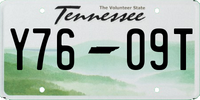 TN license plate Y7609T